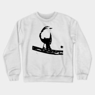 Monochrome cute bird painting Crewneck Sweatshirt